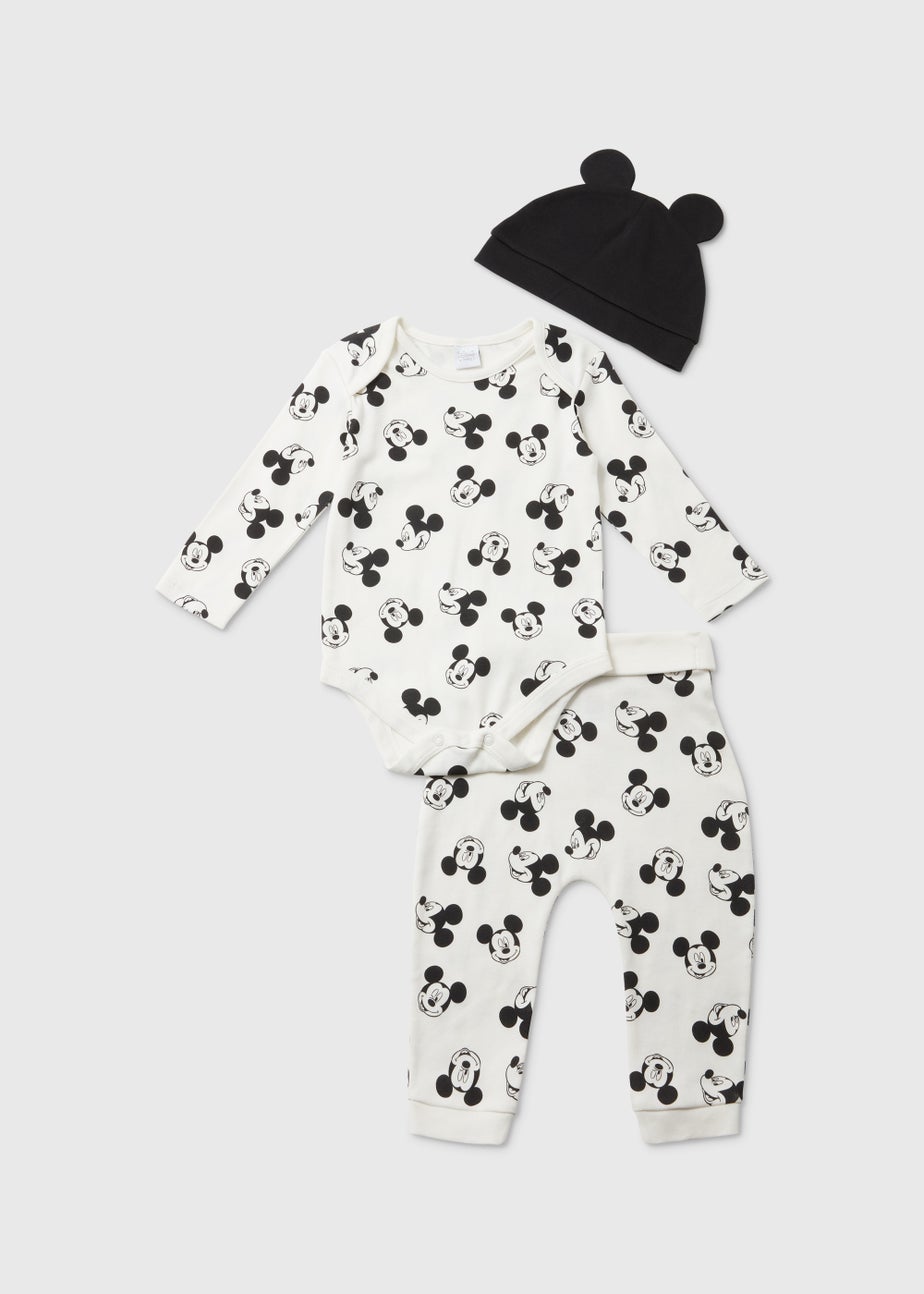 Baby 3 Piece Cream Disney Mickey Mouse Set (Newborn-12mths)
