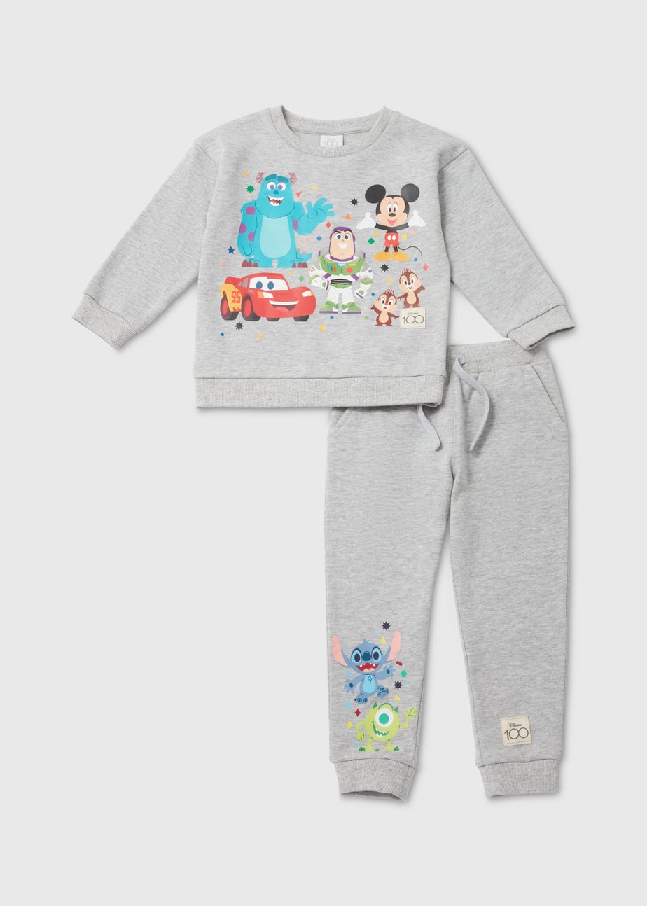Kids Grey Disney Print Sweatshirt & Joggers Set (9mths-6yrs)