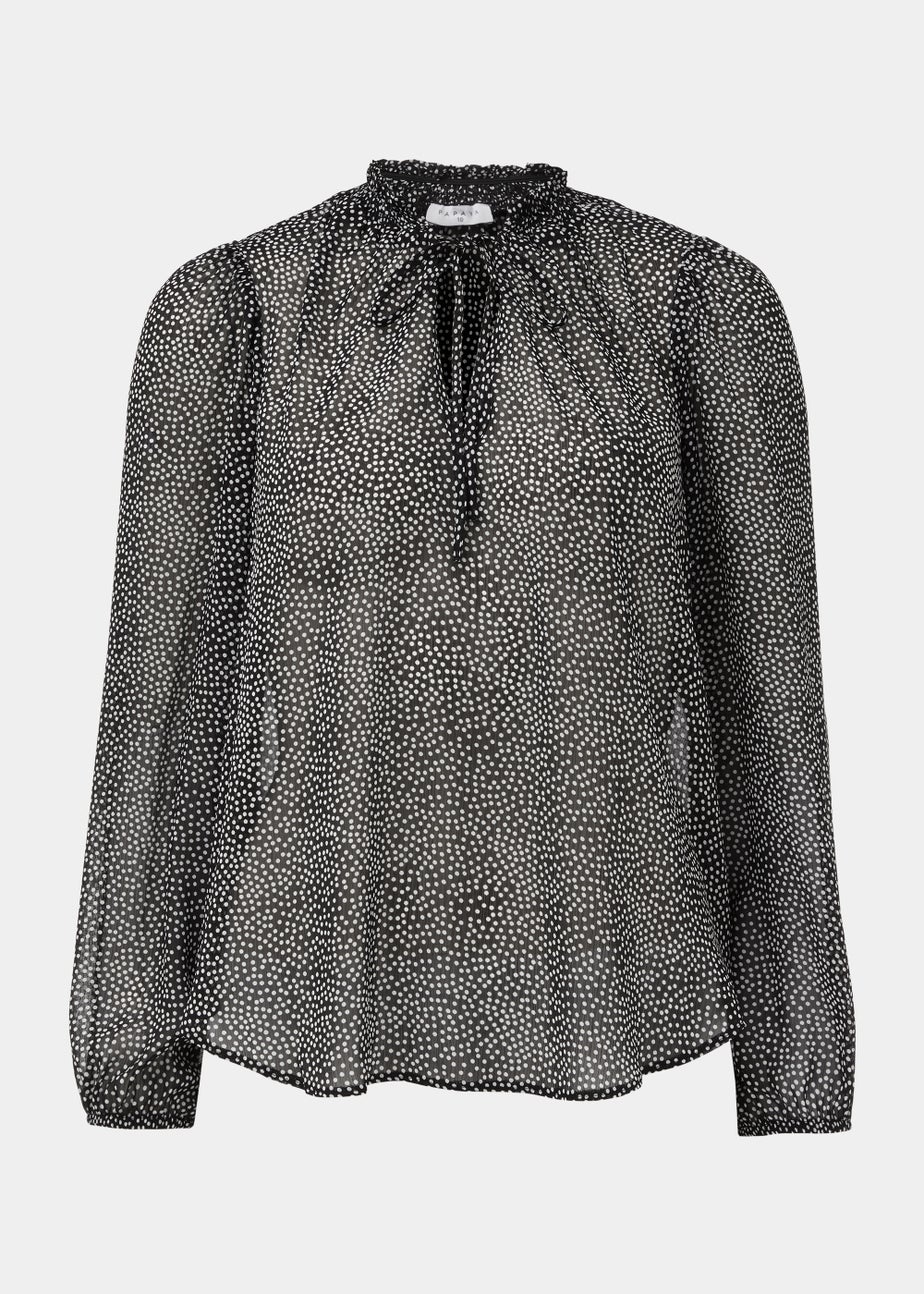 Black Spot Print Blouse