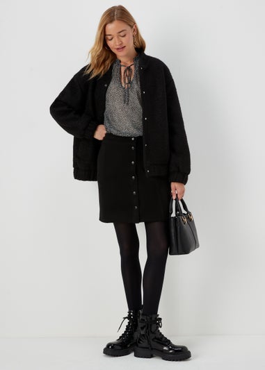 Black Spot Print Blouse