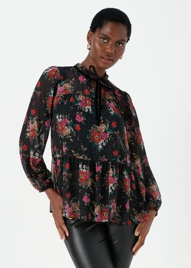 Multicoloured Floral Print Blouse