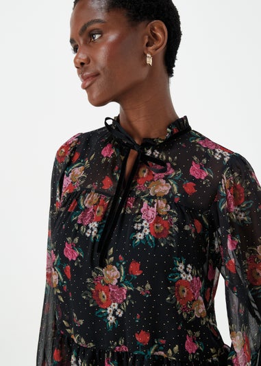 Multicoloured Floral Print Blouse