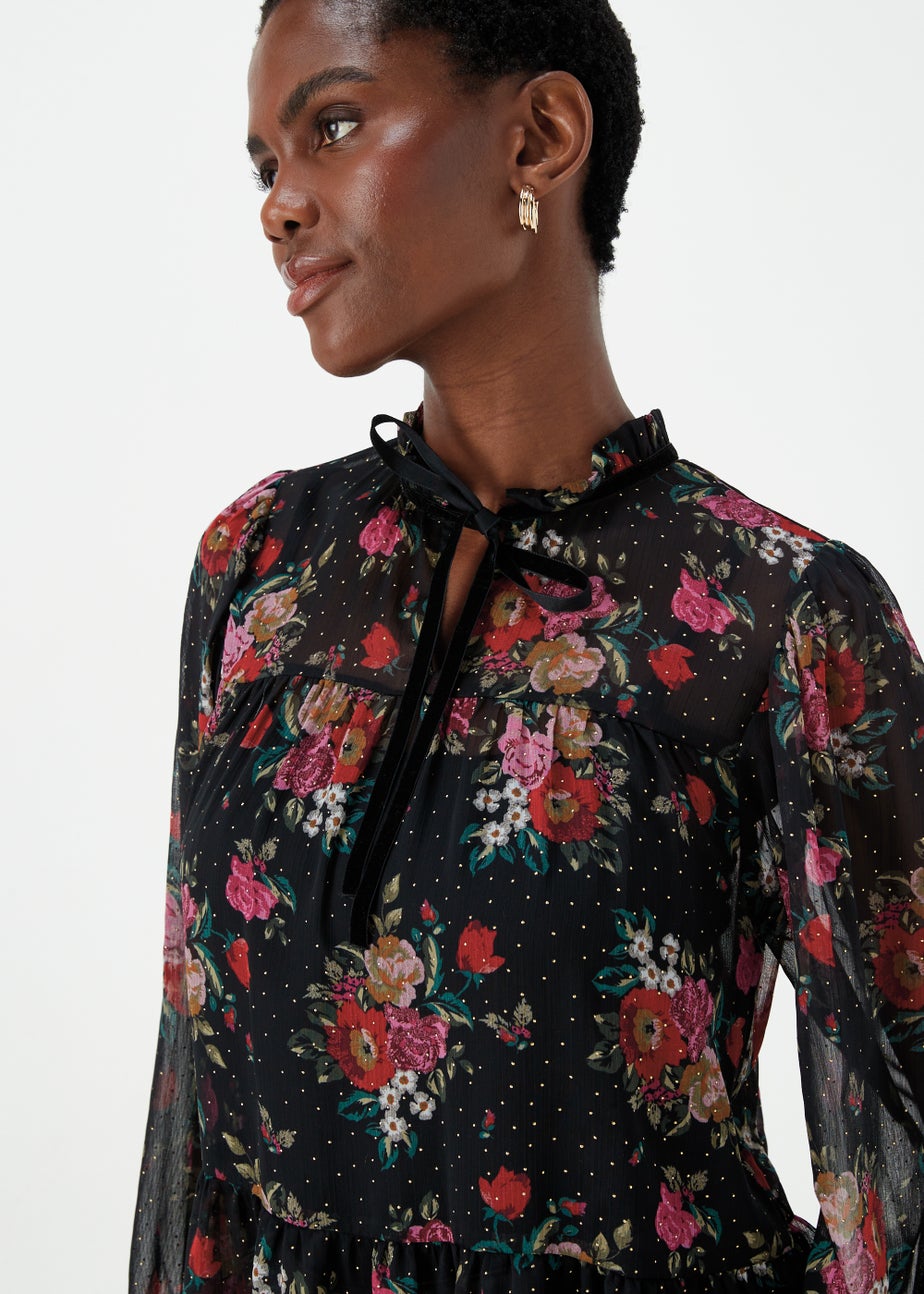 Multicoloured Floral Print Blouse