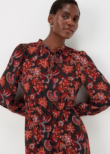 Multicoloured Bubble Paisley Print Mini Dress