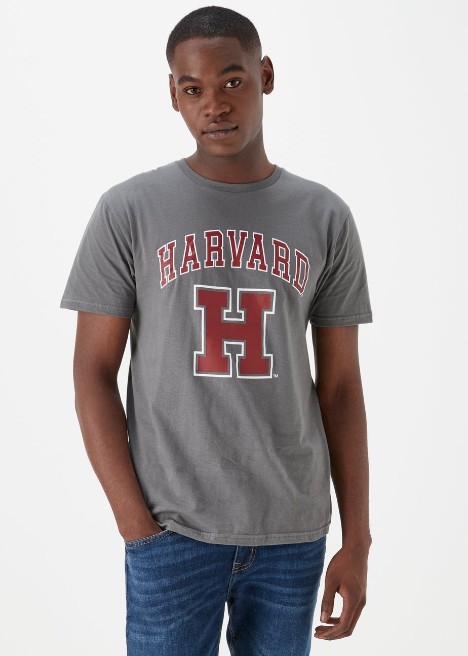 Charcoal Harvard Print T-Shirt