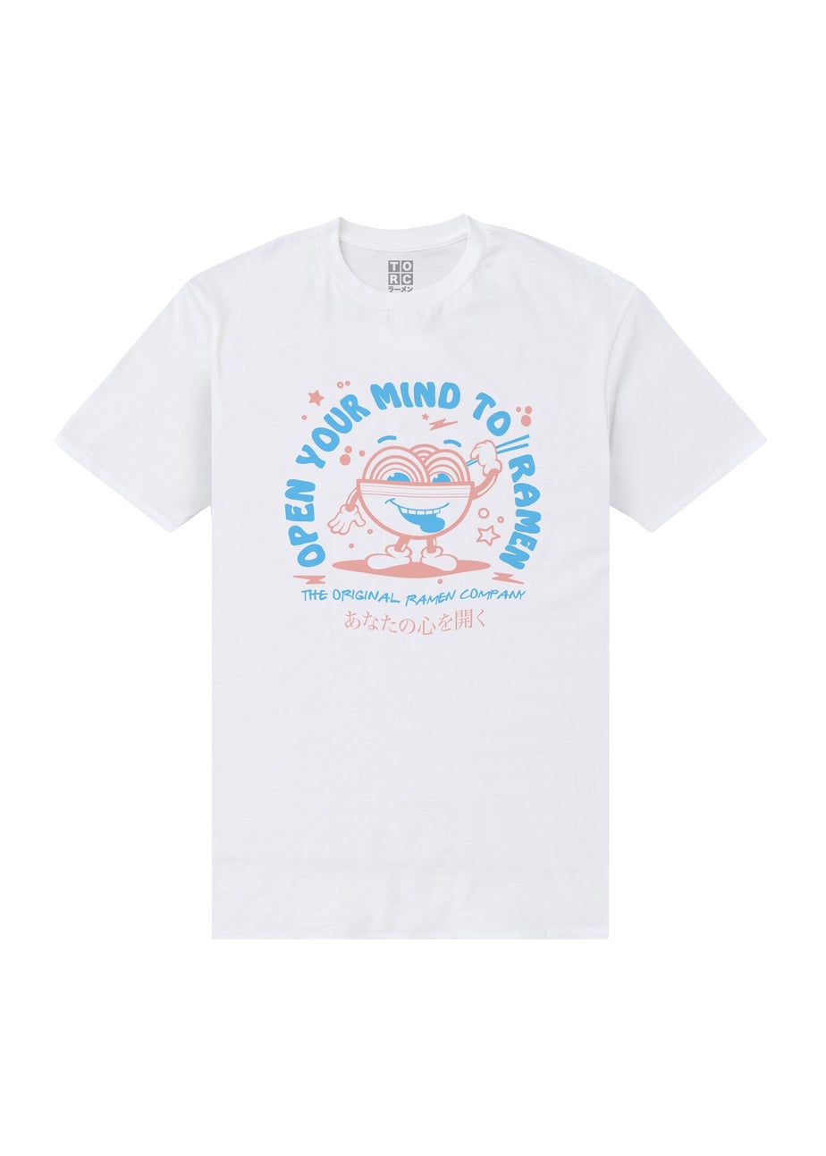 White Ramen Print T-Shirt