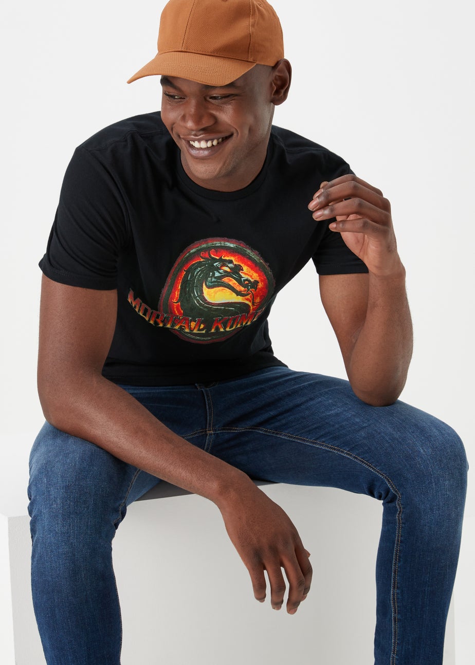 Black Mortal Kombat Print T-Shirt