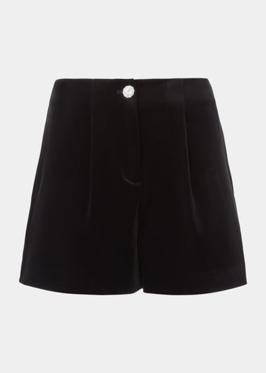 Et Vous Black Velvet Shorts