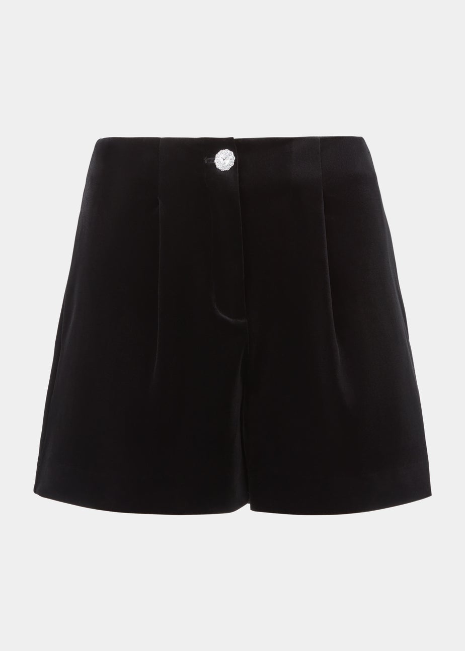 Et Vous Black Velvet Shorts