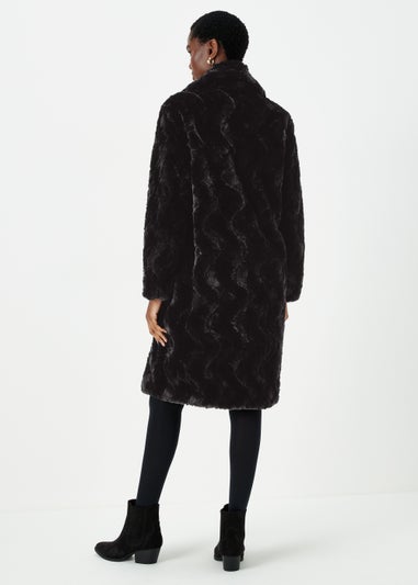 Black Faux Fur Coat