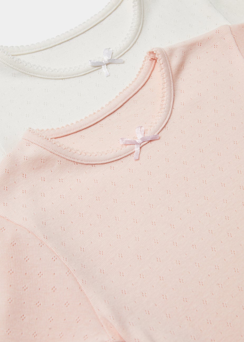 Girls 2 Pack Long Sleeve Thermal Tops (2-13yrs)