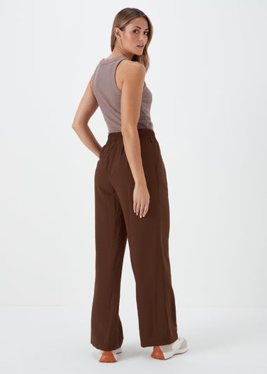 Brown Wide Leg Trousers