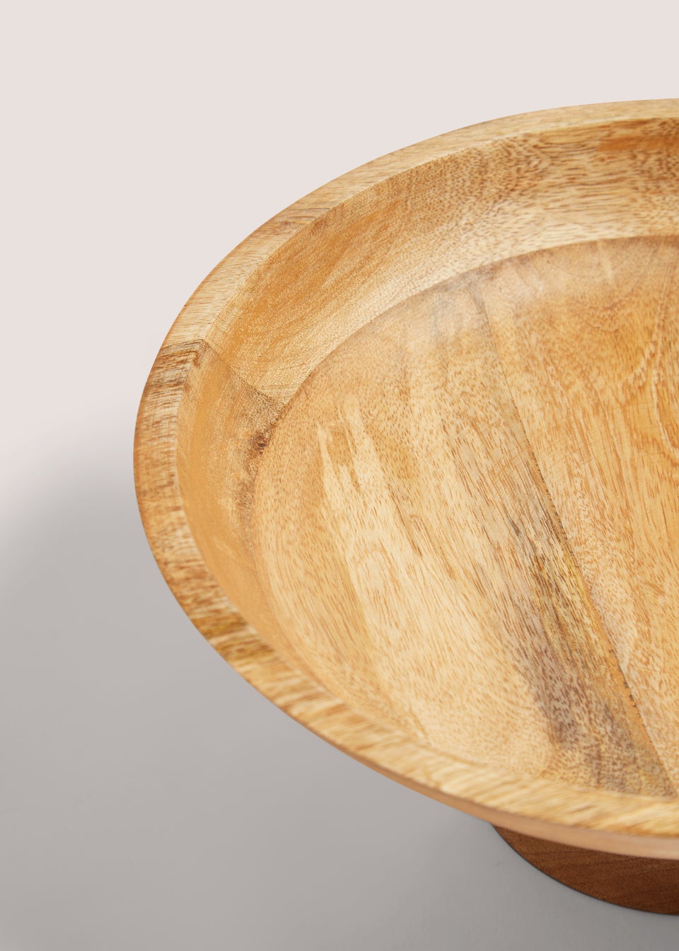 Mango Wood Footed Bowl