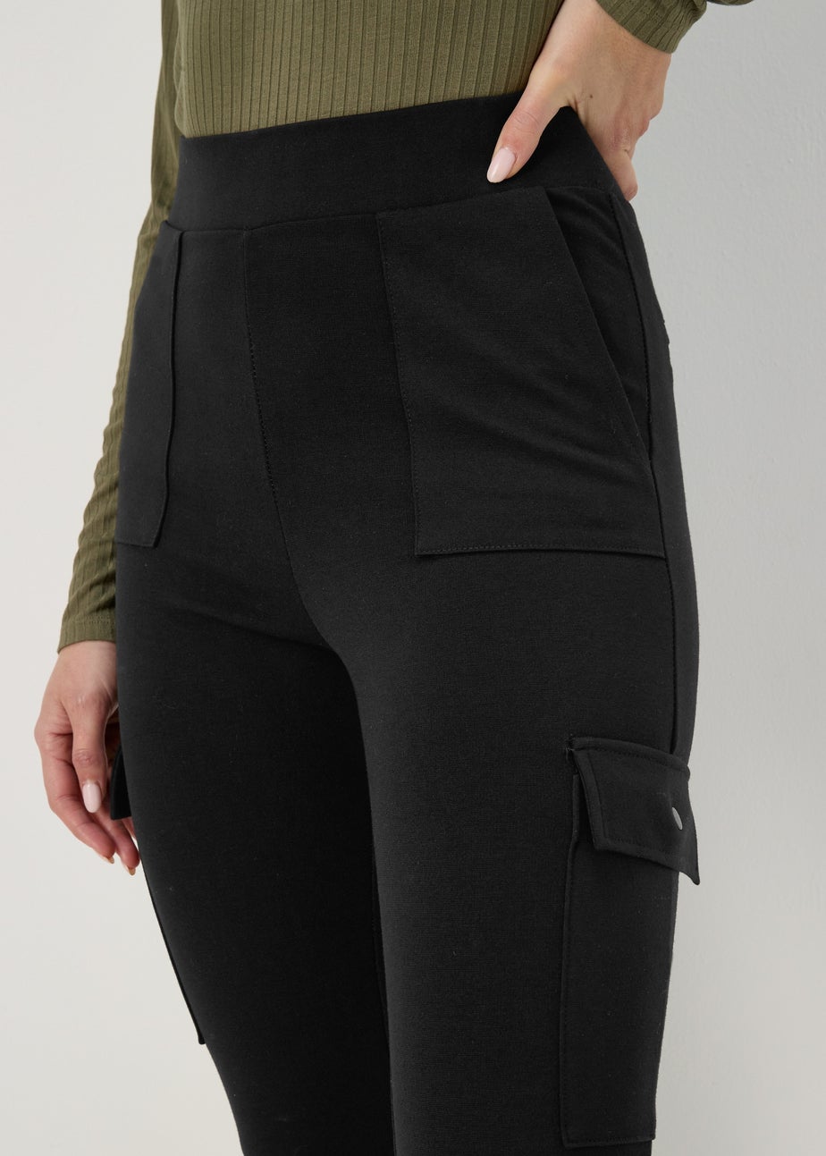 Black Ponte Utility Leggings