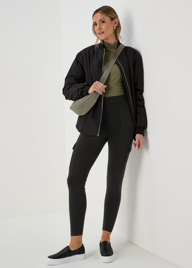 Black Ponte Utility Leggings