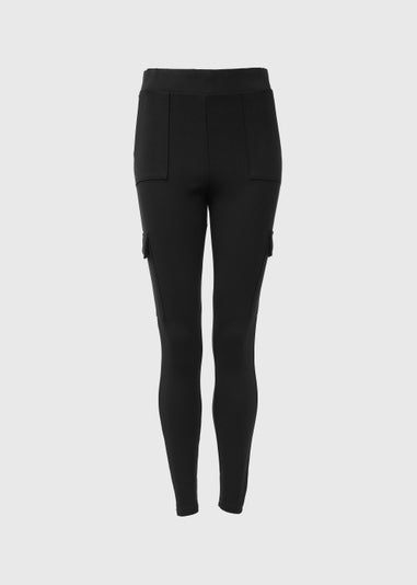 Black Ponte Utility Leggings