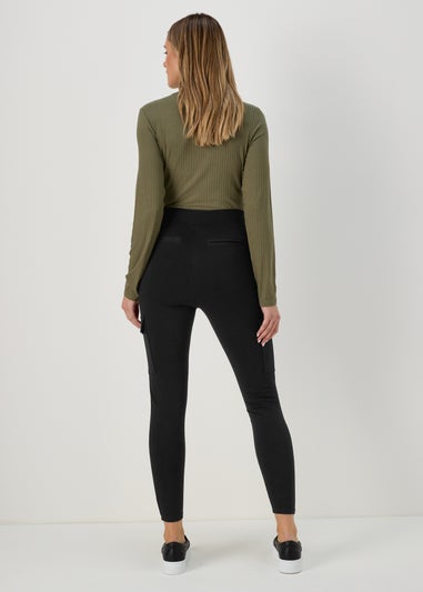 Black Ponte Utility Leggings