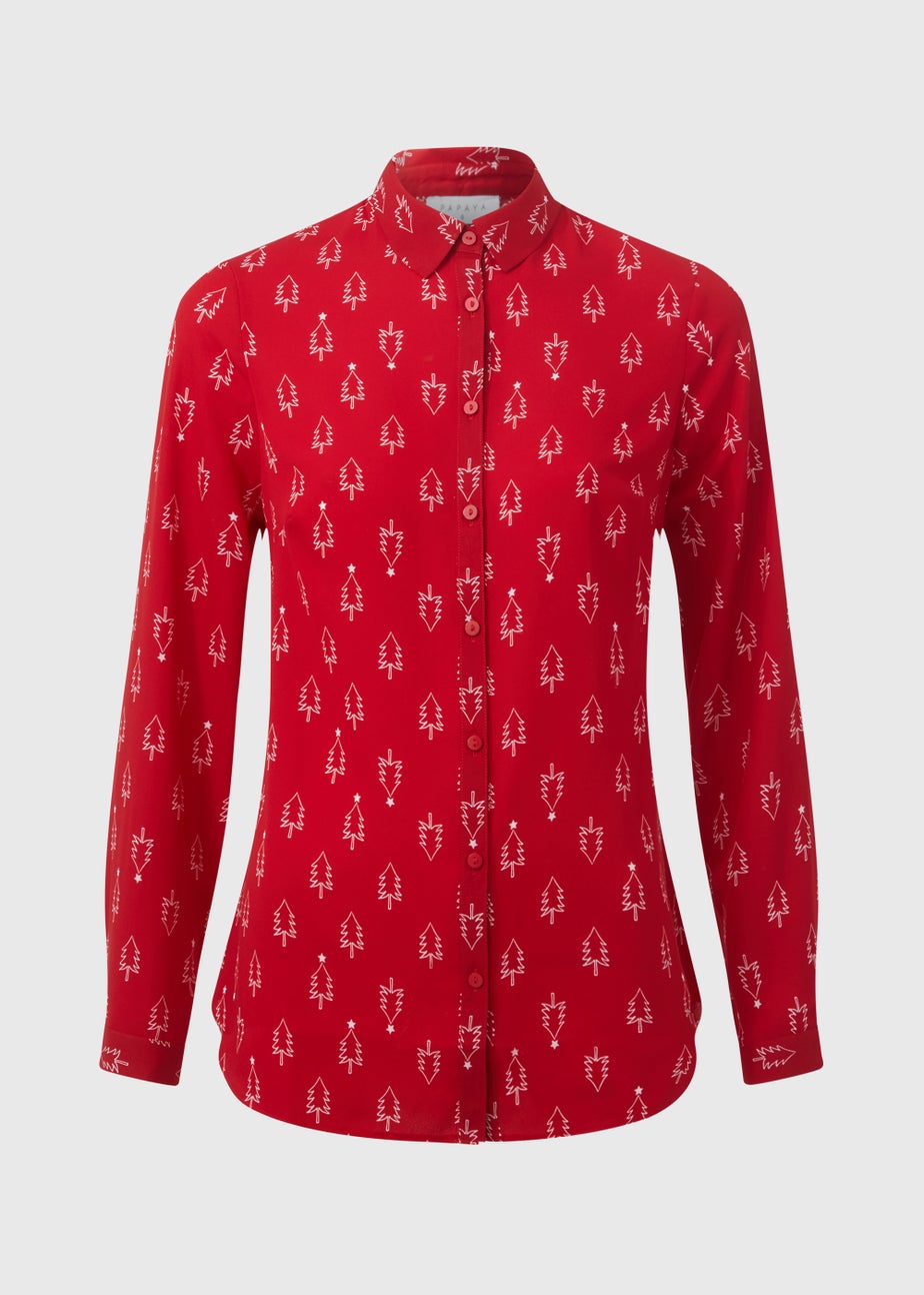 Red Christmas Tree Shirt