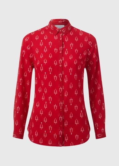 Red Christmas Tree Shirt