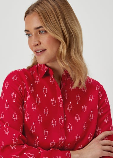 Red Christmas Tree Shirt