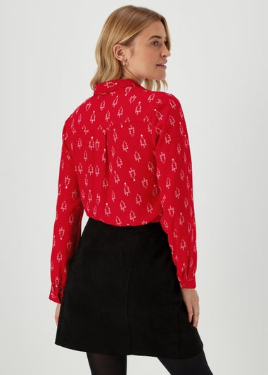 Red Christmas Tree Shirt