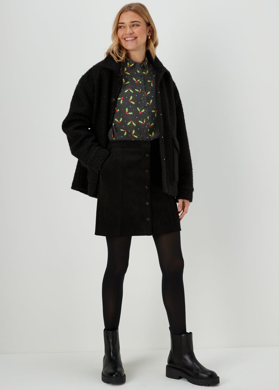 Black Christmas Holly Shirt