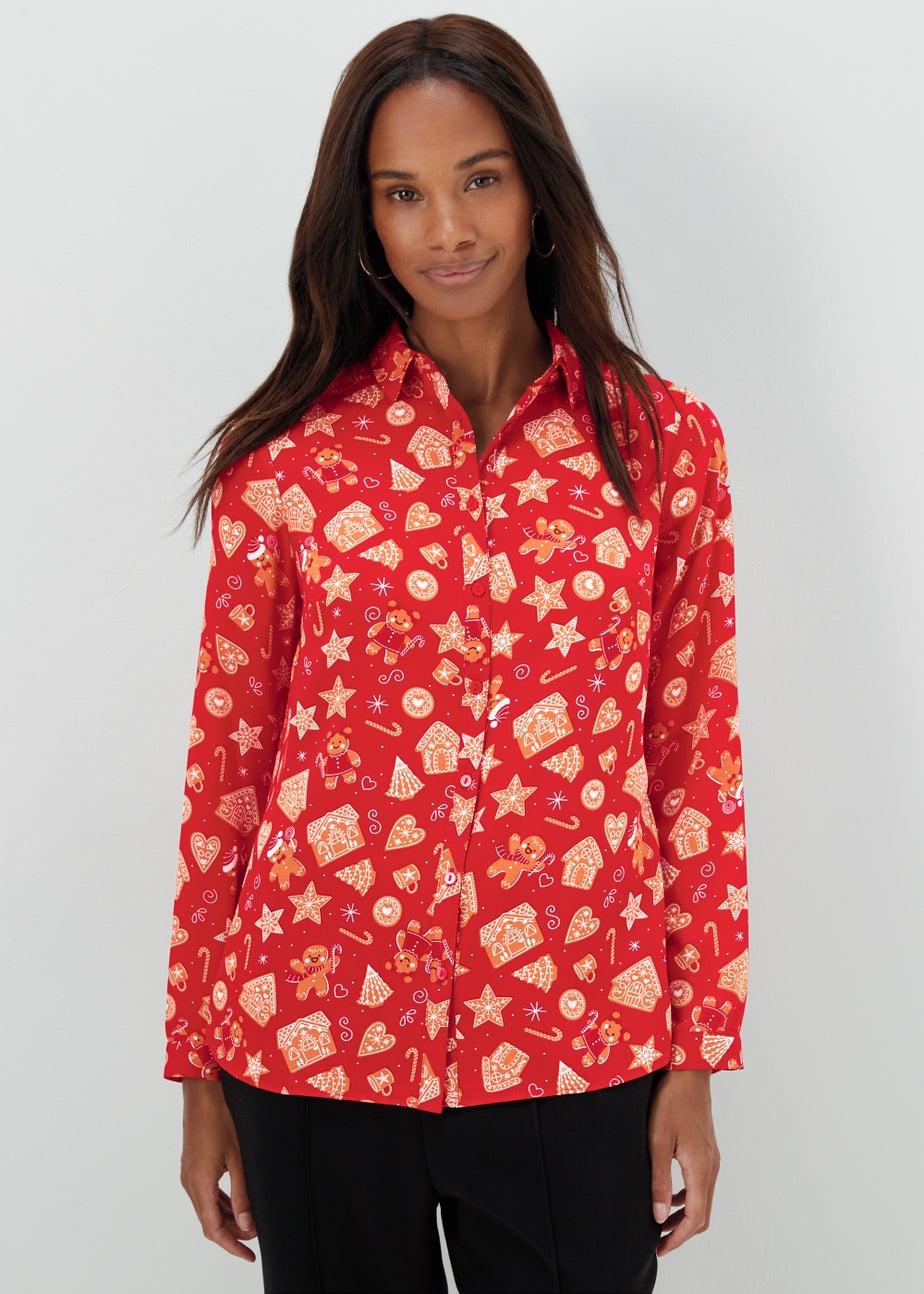 Red Gingerbread Christmas Shirt