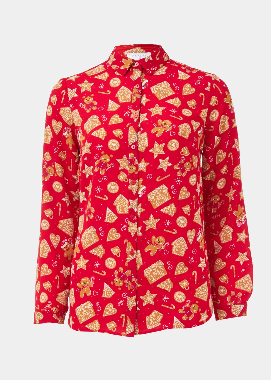 Red Gingerbread Christmas Shirt