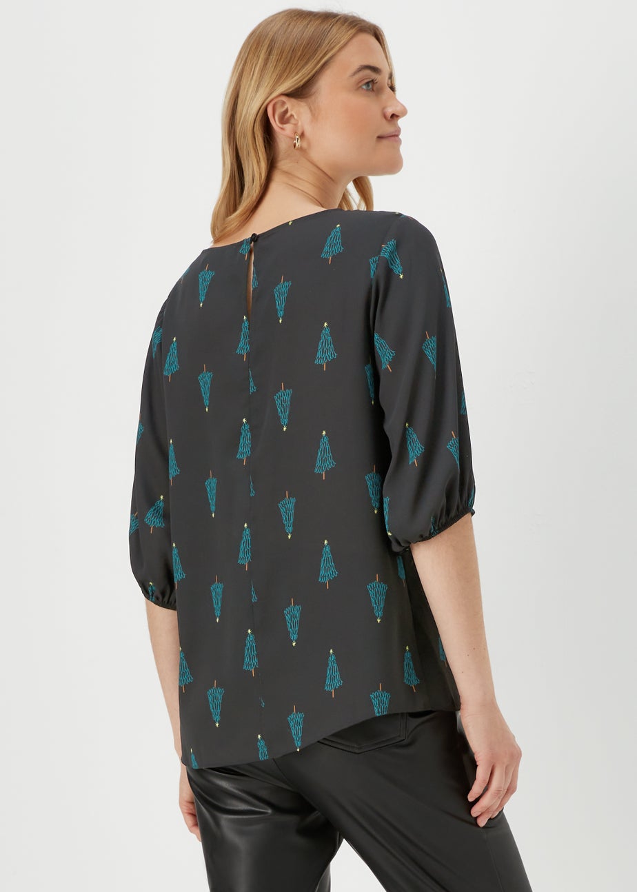 Black Christmas Tree Box Top