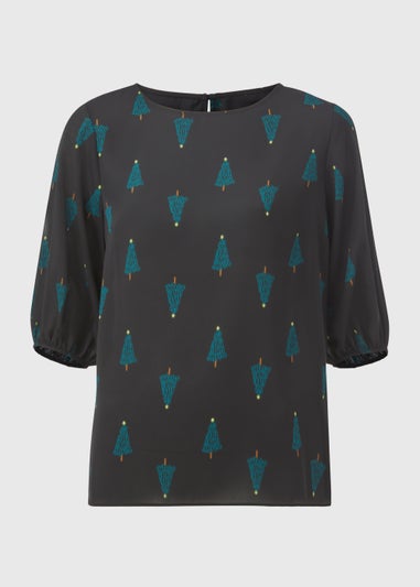 Black Christmas Tree Box Top