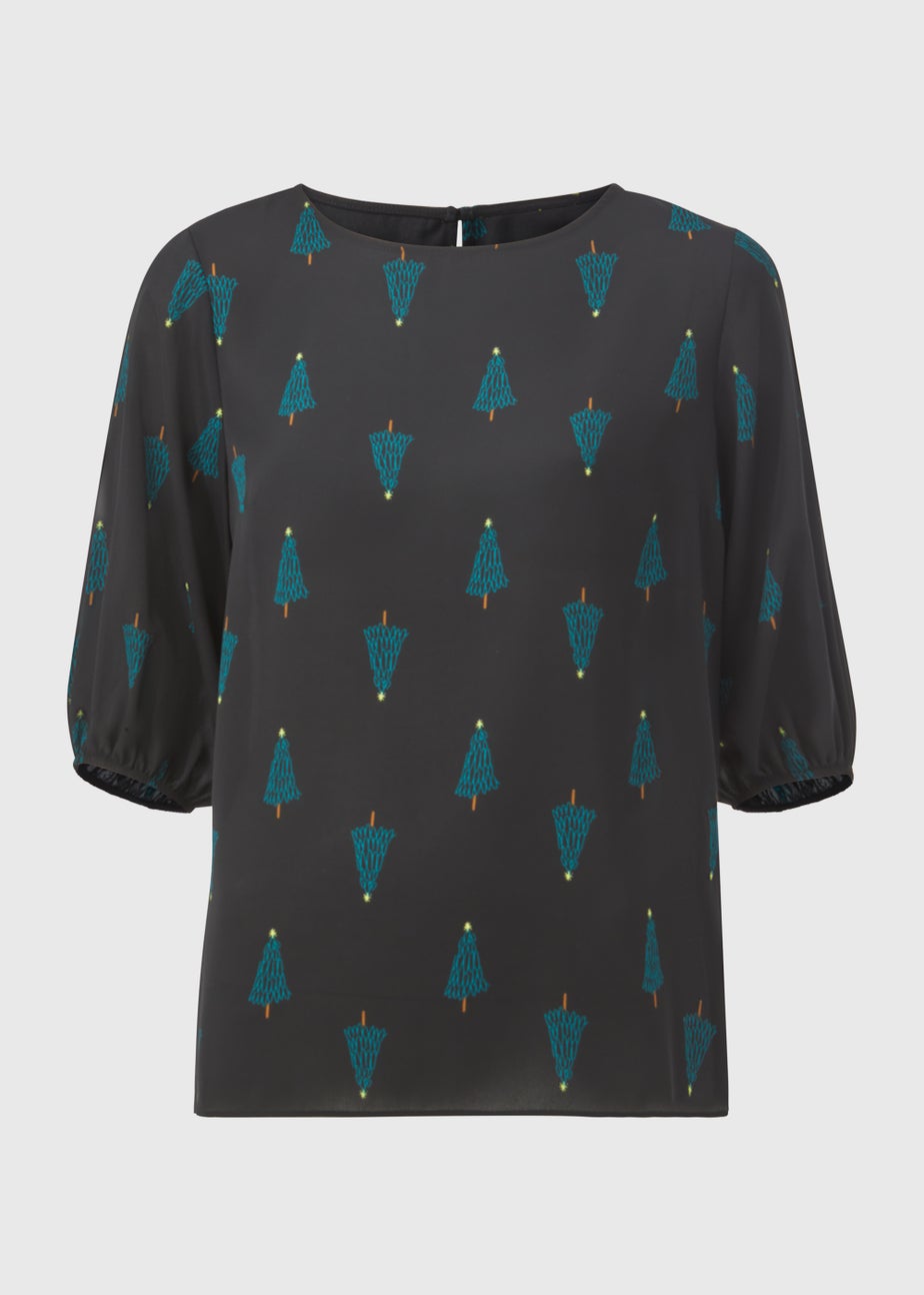 Black Christmas Tree Box Top