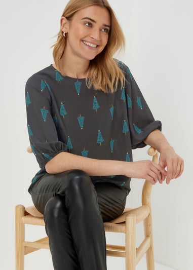 Black Christmas Tree Box Top