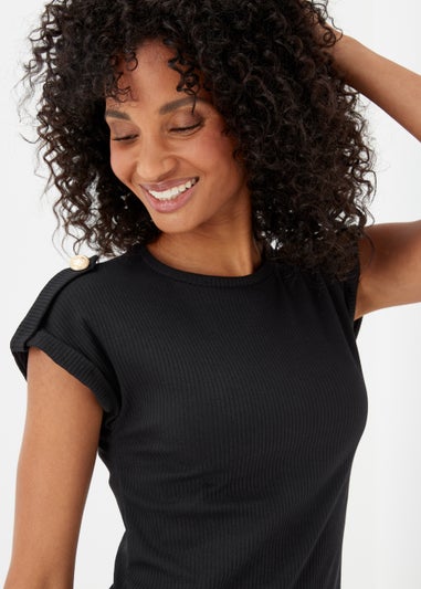 Papaya Petite Black Tab Jersey Midi Dress