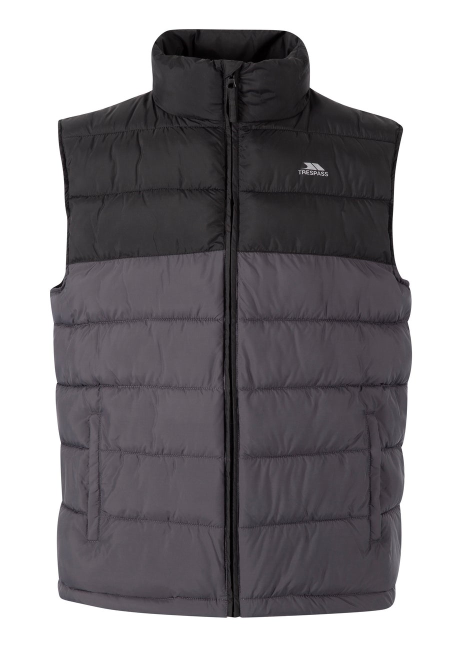Kids Trespass Oskar Black Gilet (2-12yrs)