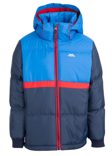 Kids Trespass Navy Strewd Quilted Jacket (2-12yrs)