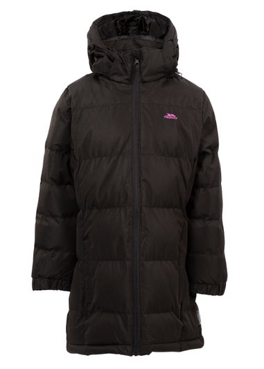 Kids Trespass Black Tiffy Padded Jacket (3-12yrs)