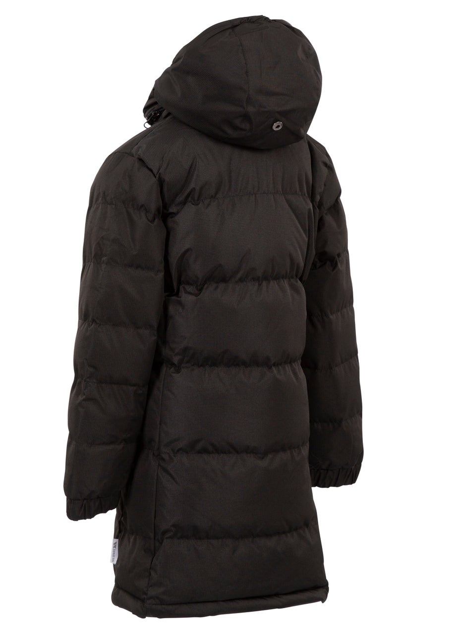 Kids Trespass Black Tiffy Padded Jacket (3-12yrs)