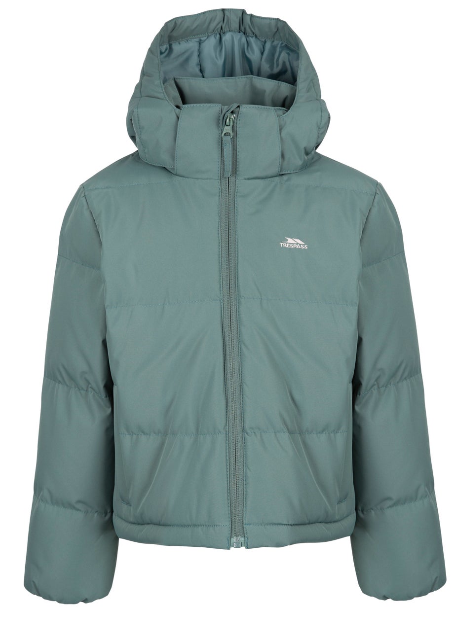 Kids Green Missie Quilted Cropped Jacket (2-12yrs)