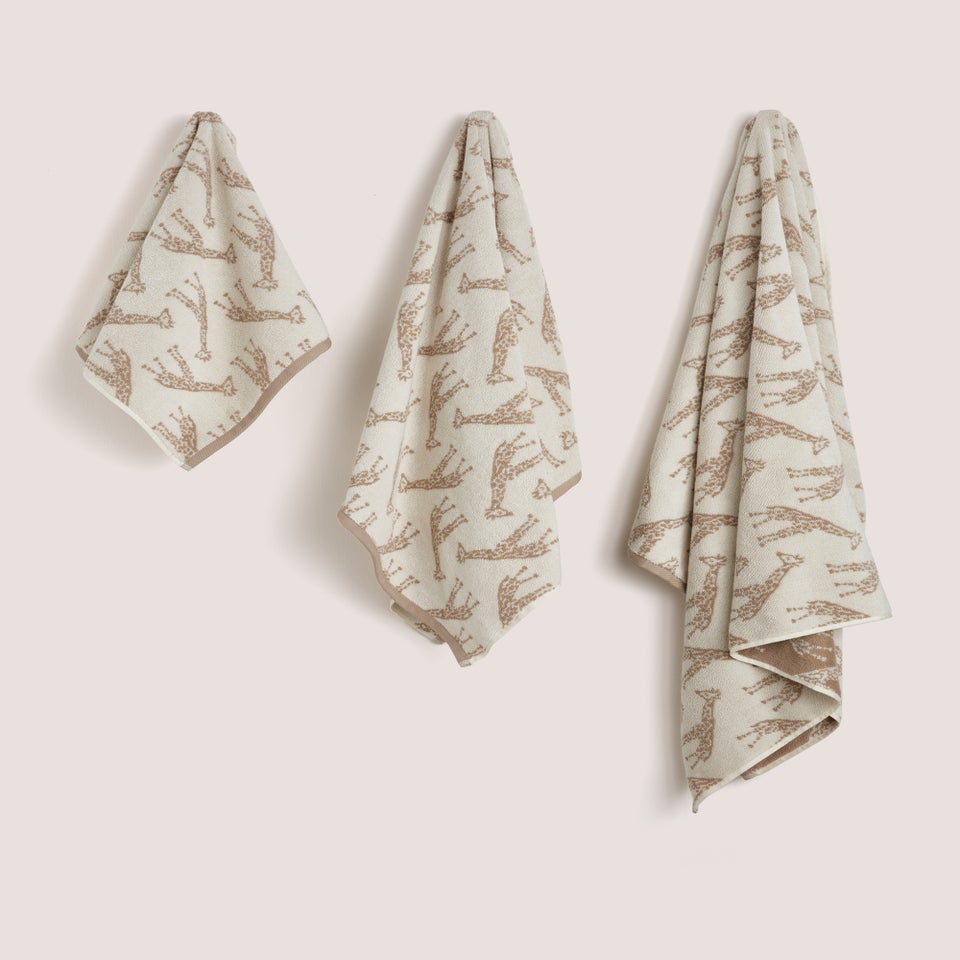 Natural Giraffe Towels
