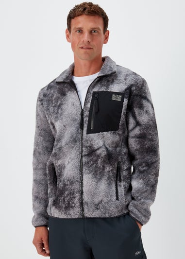 Charcoal Space Print Woven Fleece