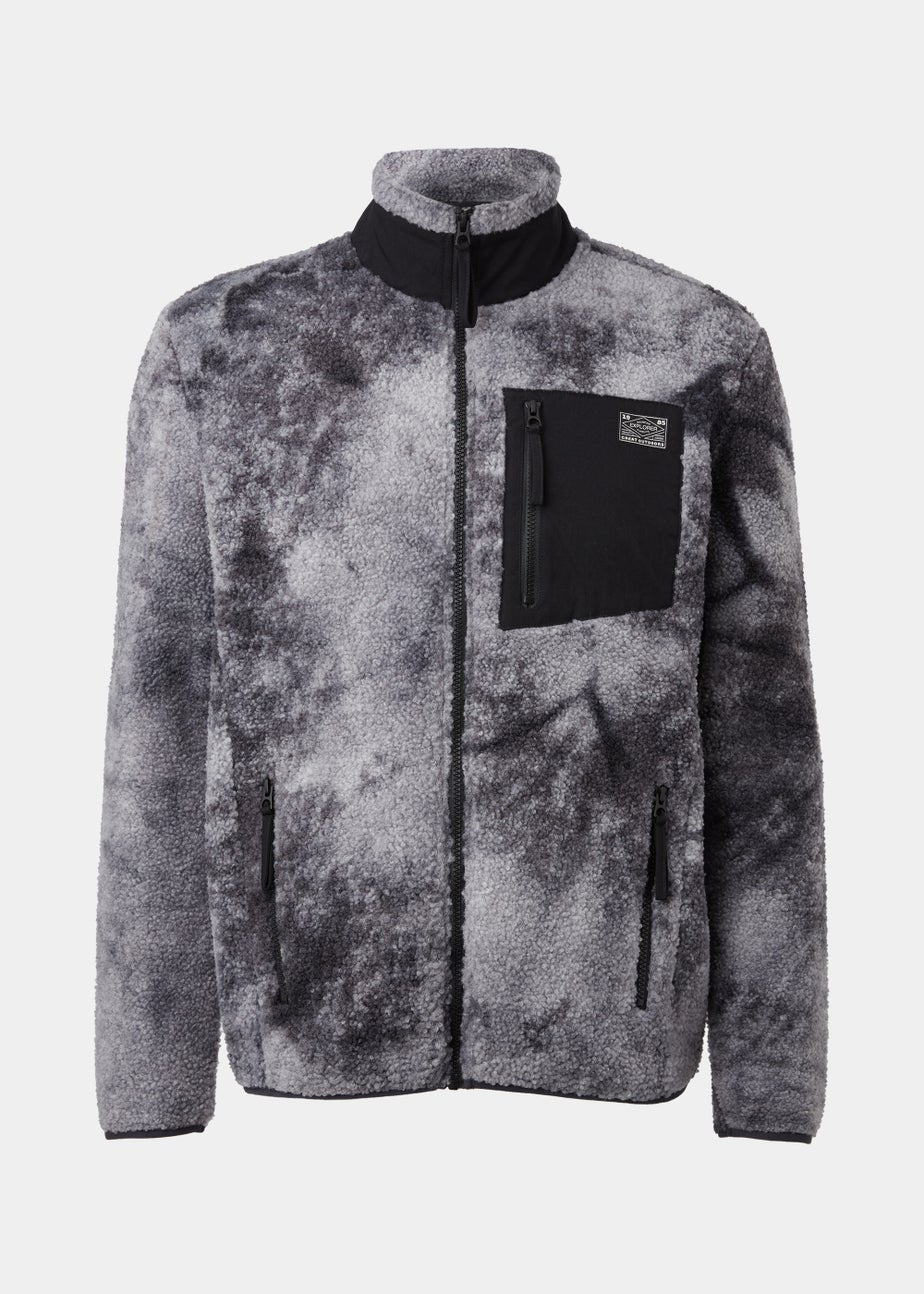 Charcoal Space Print Woven Fleece