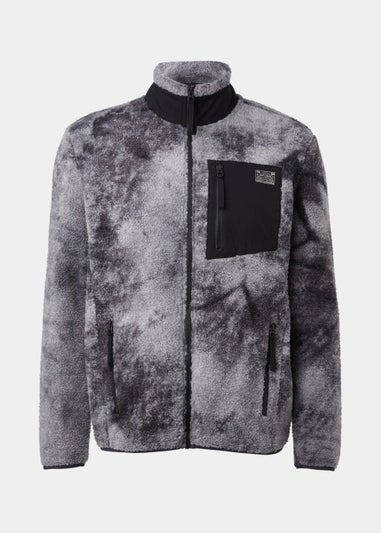 Charcoal Space Print Woven Fleece