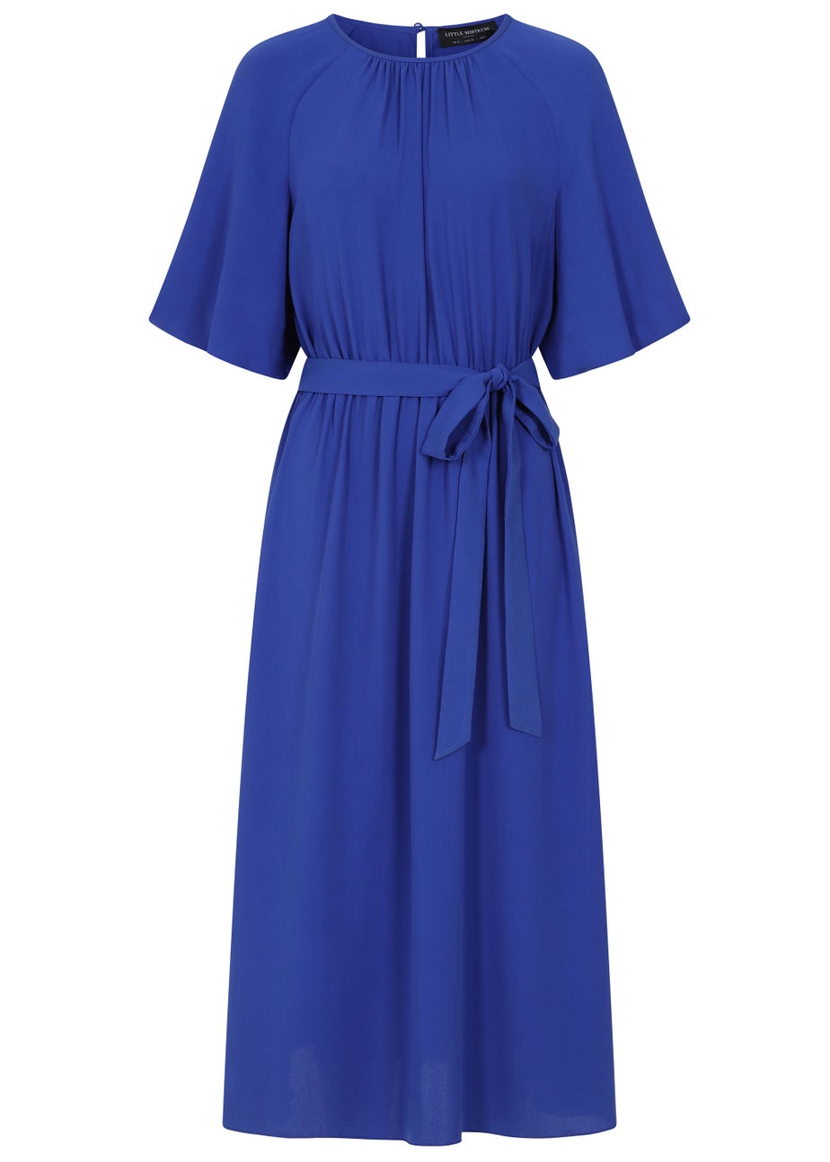 Little Mistress by Vogue Williams Royal Blue Woven Midi Dress