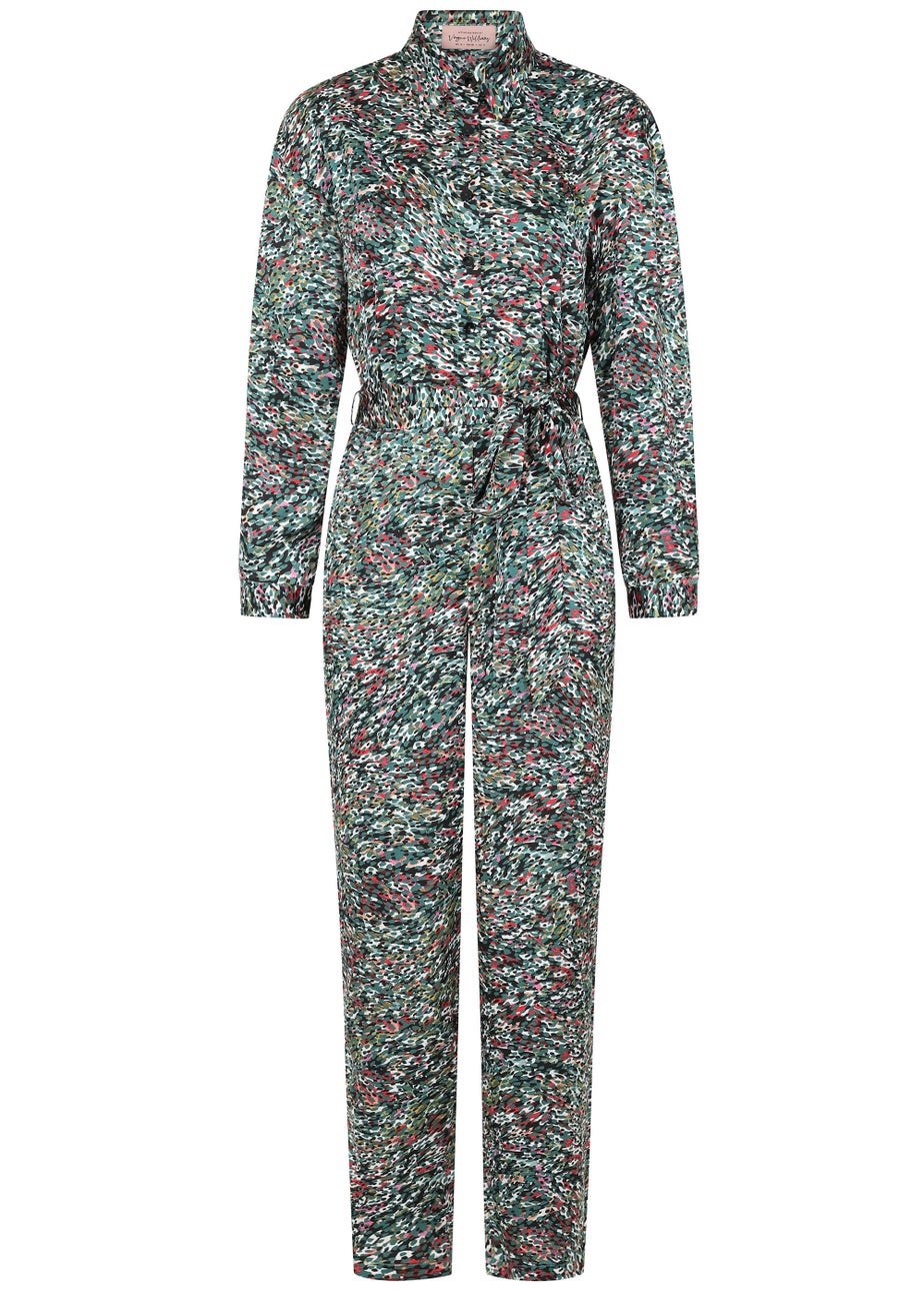 Little Mistress by Vogue Williams Multicoloured Print Satin Jumpsuit