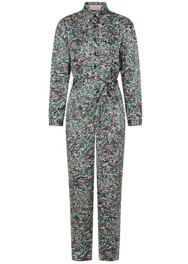 Little Mistress by Vogue Williams Multicoloured Print Satin Jumpsuit