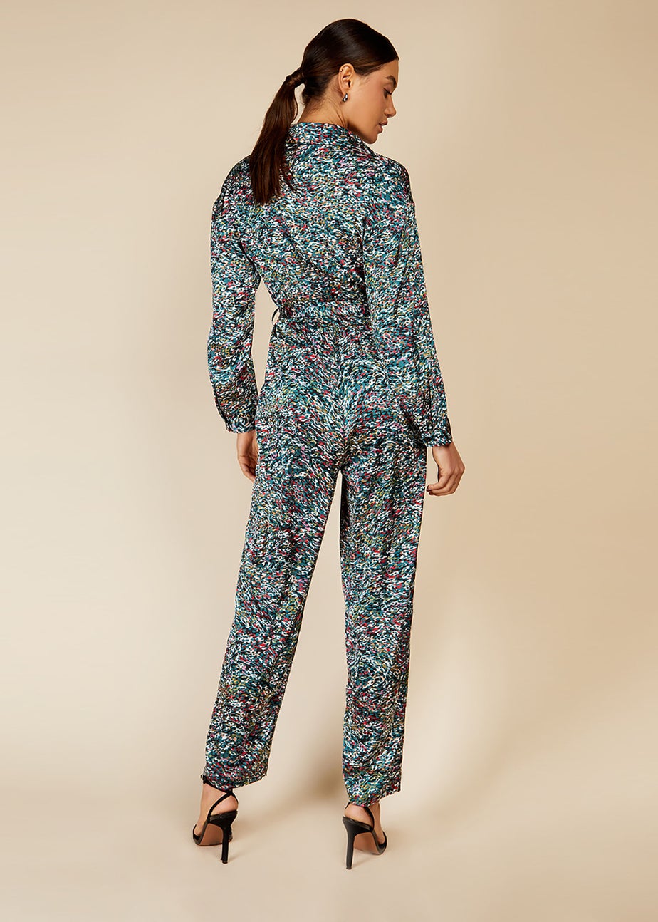 Little Mistress by Vogue Williams Multicoloured Print Satin Jumpsuit