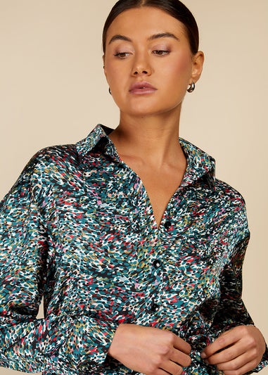 Little Mistress by Vogue Williams Multicoloured Print Satin Jumpsuit