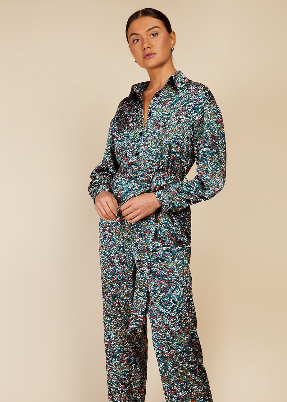 Little Mistress by Vogue Williams Multicoloured Print Satin Jumpsuit