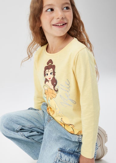 Kids Yellow Disney Belle Long Sleeve T-Shirt (4-9yrs)