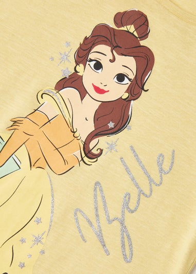 Kids Yellow Disney Belle Long Sleeve T-Shirt (4-9yrs)